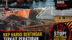 Pemotongan Kapal di Laut Wilayah Fasharkan Bitung, Muzakir Sebut DLH jangan Diam Jika Salah Harus di Basmi. KKP Harus Bertindak Terkait Peraturan UU Tata Ruang Laut.
