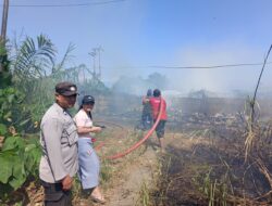 Gerak Cepat Polres Bitung Tangani Kebakaran Lahan di Pinokalan.