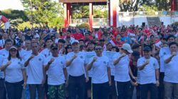 Dalam Rangka HUT – Ke 81. Kodim 1310/ Bitung jalan Santai Bersama Pemerintah Daerah dan Masyarakat.