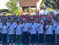 Dalam Rangka HUT – Ke 81. Kodim 1310/ Bitung jalan Santai Bersama Pemerintah Daerah dan Masyarakat.