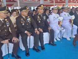 Kapolres Bitung Hadiri Upacara HUT ke-81 RI, Polwan AKP Dwi Dea Anggraini S.Tr.K., S.I.K., M.H. Menjadi Pemimpin Upacara.