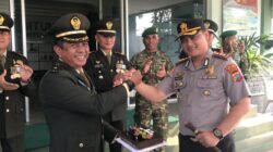 Hut TNI Ke- 81, Polres Bitung Sambangi Markas TNI Kususnya Kodim /1310 Bitung.