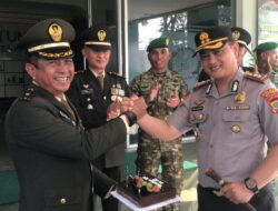 Hut TNI Ke- 81, Polres Bitung Sambangi Markas TNI Kususnya Kodim /1310 Bitung.