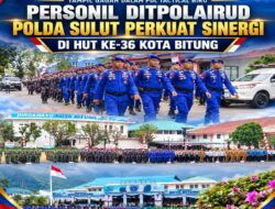 Tampil Gagah Dalam PDL Tactical Biru, Personil Ditpolairud Polda Sulut Perkuat Sinergi Di HUT Ke-36 Kota Bitung